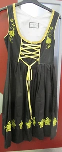 Damen Trachten  Kleid Dirndl Schwarz/Gelb Gr. 36 von Oscar Trachten - Picture 1 of 2
