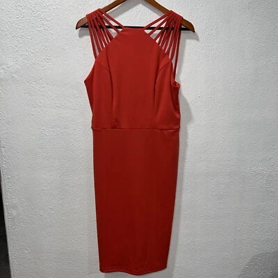 Grace Karin Dress Y2K Women Medium Dover Red Midi Sleeveless Casual  Solid Foto 1 de 4