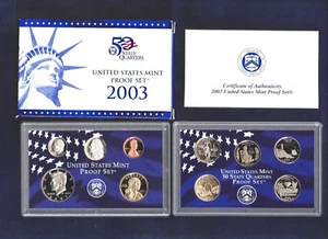 2003 United States MINT PROOF SET - 10 Coin Set  - Picture 1 of 1