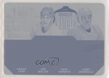 2017 Leaf Ultimate Printing Plate Cyan 1/1 Hakan Loob Joe Mullen #UQ-04 HOF 0h1