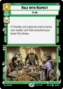 Rule With Respect 106/262 FOIL Star Wars Unlimited Shadows Of The Galaxy - Picture 1 of 1