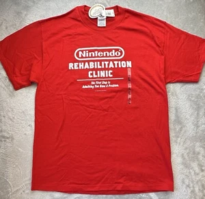 Vintage 2004 Nintendo Rehabilitation Clinic T Shirt Sz L Deadstock Gamer Tee - Picture 1 of 8
