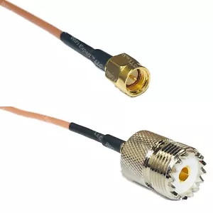 RG316 SMA MALE to SO239 UHF Female RF Cable Rapid-SHIP LOT - Picture 1 of 1