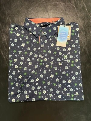 NUEVO CON ETIQUETAS POLO FLORAL PUMA CLOUDSPUN PARA HOMBRE, TALLA: S, COLOR: AZUL MARINO PROFUNDO/VID (M27) Foto 1 de 3