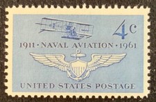 US 1961 - 50th ANNIVERSARY OF NAVAL AVIATION 1911-1961 - 4c STAMP MNH