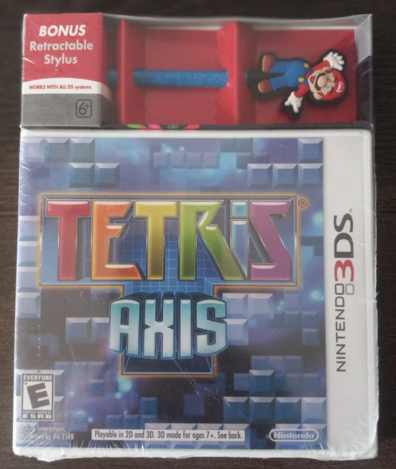 2011 Tetris Axis Nintendo 3DS & Bonus Retractable Mario Stylus New Sealed - Image 1 of 4