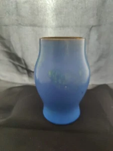 Vintage 1913-29 C H Brannam Studio Pottery Barnstaple Devon Blue Vase 12cm - Picture 1 of 10