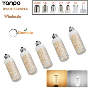 12W Led Corn Light Bulb E11 E12 E17 Ba15D Dimmable Bulbs 220V Lamp Warm White G9 - Picture 1 of 24