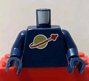 NUOVO LEGO Minifigure Spaceman Astronauta Torso Spazio Classico Logo Luna - Foto 1 di 2