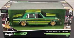 MAISTO 1:26 1987 CHEVROLET CAPRICE VERDE METALLIZZATO CON GRAFICA LOWRIDERS - Foto 1 di 1