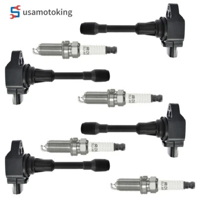 Juego de 4 bobinas de encendido y bujías para Nissan Versa Tiida marzo 1.6 22448-ED000 Foto 1 de 4