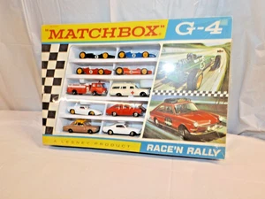 MATCHBOX S/F GIFT SET NO. G-4-B RACE'N RALLY SET MIB W/ORIGINAL CELLO. & SLEEVE - Picture 1 of 10