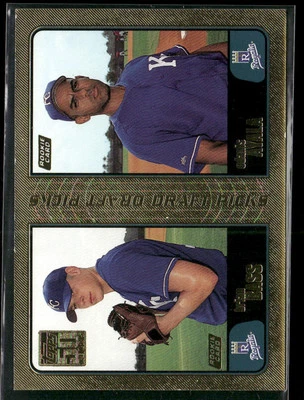 2001 Topps #747 Brian Bass / Odanis Ayala Gold #/2001 - Image 1 of 2