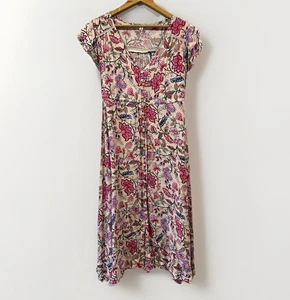 Boho Australia - Women's Size S - Boho Floral Short Sleeve Button Up Maxi Dress. - Picture 1 of 10