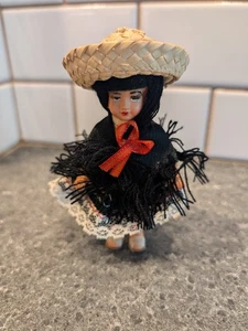 Vintage Handmade Colombia 5in Doll Travel Souvenir - Picture 1 of 6