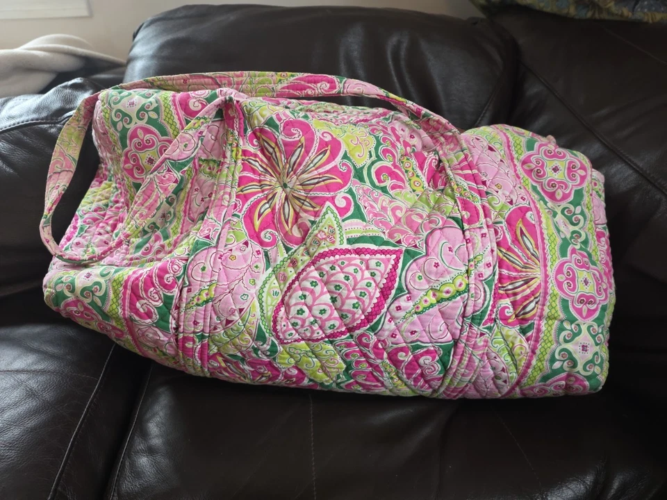 VERA BRADLEY BOLSA DE VIAGEM GRANDE--PINWHEEL ROSA - Imagem 1 de 3