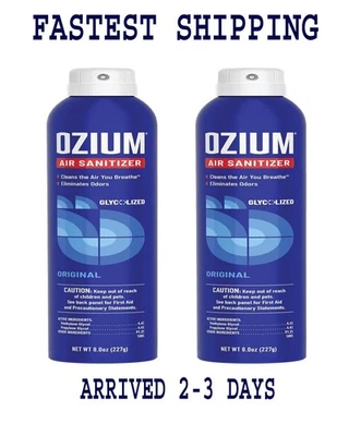 Ozium 8 унций Дезинфицирующее средство и средство от запаха для домов, автомобилей, офисов 2 упаковки - Изображение 1 из 4
