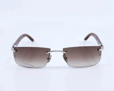 MADERAS DECORATIVAS CARTIER C VINTAGE CON LOGO GRABADO LÁSER CON HERRAJES DE PLATINO 46 Foto 1 de 4