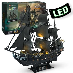 3D Puzzles for Adults Home Decor Pirate Ship Gifts for Men Women Model Kits B... - Picture 1 of 9