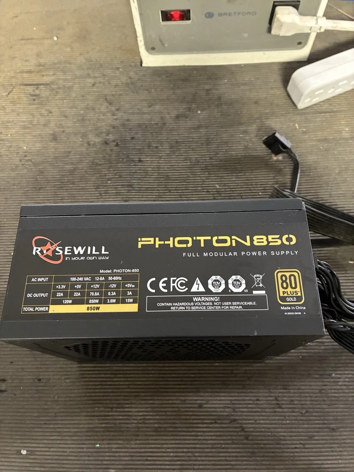 Rosewill PHOTON 850 850W 80 Plus Gold ATX Power Supply Unit #1520 - Image 1 of 4