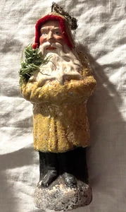 19th Century  BELSNICKEL SANTA  Germany  Paper-Mache Composition Face w Mica - Picture 1 of 7