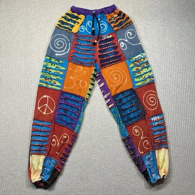 Pantalones de Carga Shop Therapy Patchwork Medianos Unisex Hippie Boho Hechos en Nepal Foto 1 de 4