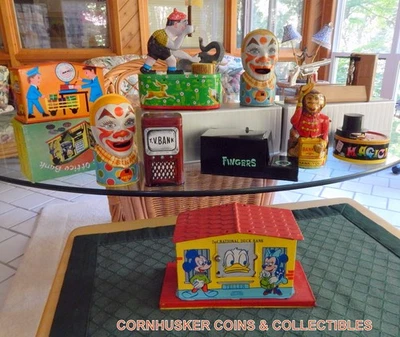 1950's 2nd NATIONAL DUCK BANK DONALD DUCK MECHANICAL TIN BANK WALT DISNEY~ VIDEO - Image 1 of 4