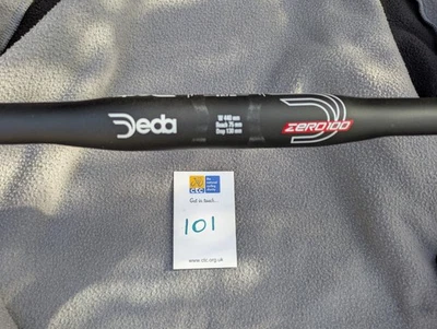 Deda Elementi Zero 100 RHM Alloy Handlebar 44cm (outers) 42CM (Centres) Blk 101 - Image 1 of 4