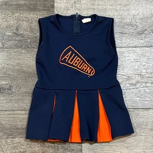 Vintage 80s Auburn Tigers Little King Cheerleader Dress Made in USA Kids Size 4  - Picture 1 of 5