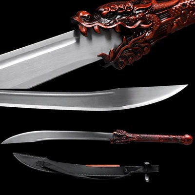 39'' Red Dragon Broadsword Functional Sword Chinese Kungfu Dao 1095 Carbon Steel - Image 1 of 4