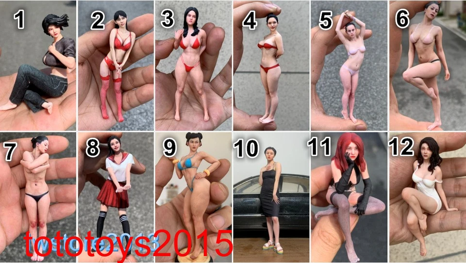 1/18 1/16 1/12 1/10 Beauty Girl Bikini Women Figurines Figures Scene Model Toy - Image 1 of 1