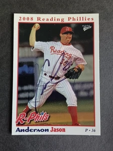 Jason Anderson signed 2008 Reading Phillies Karte - handsigniert - Bild 1 von 1