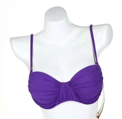 Gottex Contour Womens Swimwear Royal Purple Strap Bikini Top Size 6 - Image 1 of 2