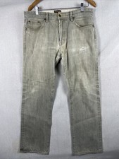 Civilianaire Selvage Japanese Denim Jeans Sz 32 Gray Light Yellow Wash