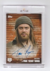 THE WALKING DEAD SEASON 6 TOM PAYNE/PAUL "JESUS" ROVIA AUTOGRAPH CARD  #/99!