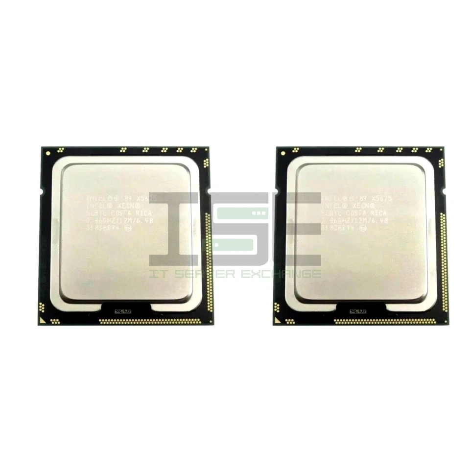 Lot of 2 Intel Xeon X5675 Hex Core SLBYL 3.06GHz / 12M / 6.40 CPU Processor - Image 1 of 2