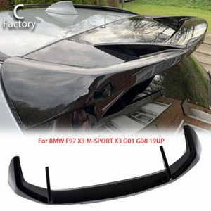 For BMW F97 X3 M-SPORT X3 G01 G08 19UP Gloss Black Rear Roof Spoiler Window Wing - Picture 1 of 12