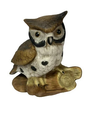 керамическое животное домашний декор сова на ветке дерева - Изображение 1 из 4