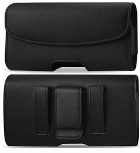 TCL Flip 3 TCL Flip Pro / Flip /Go Flip 4 LEATHER BELT CLIP HOLSTER POUCH CASE - Picture 1 of 12
