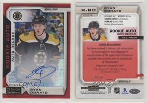2018-19 O-Pee-Chee Platinum Autos Red Prism /50 Ryan Donato #R-RD Rookie Auto RC