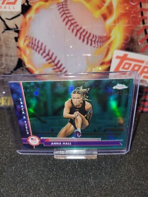 2024 TOPPS CHROME OLYMPICS ANNA HALL AQUA REFRACTOR #/199 - Image 1 of 2