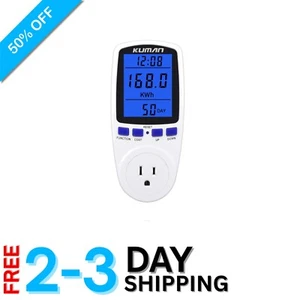 Digital Plug-in Power Meter with LCD - Optimizes Energy Use & Prevents Overload - Picture 1 of 11