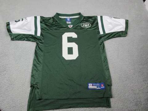 Mark Sanchez New York Jets Jersey Boys Large Green On Field NFL Football Cover