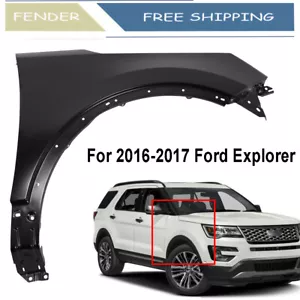 Fender Fits For 2016-2017 Ford Explorer Front Passenger Side Primed Steel RH - Picture 1 of 10