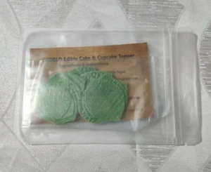 GEORLD 24pcs Edible Green Leaf Cupcake Topper Cake Toppers Party Decoration - Picture 1 of 3