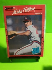 1990 Donruss #35 Mike Fetters Rated Rookie RC California Angels NO DOT ERROR 