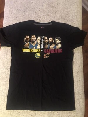 NBA Finals Cleveland Cavs vs Golden State Warriors Rare t shirt Lebron/ Curry - Image 1 of 4