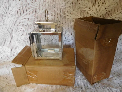 2 New Candle Laterns ~ Metal & Glass~ DK Living~ 5-3/4" tall ~ FREE SHIPPING~ - Image 1 of 4