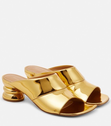 VANS Asciuga Van Noten muli in pelle metallica in oro taglia 36 EU 6 US