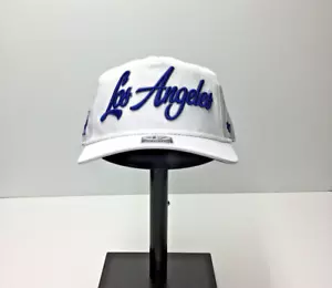 2025 Los Angeles Dodgers 47 Marca Hombres Blanco Sobremano Script Enganche Snapback Sombrero - Imagen 1 de 5